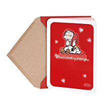 Hallmark Valentine's Day Greeting Card (Peanuts Linus, Snoopy, and Woodstock Blessings)